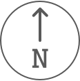 compass facing north